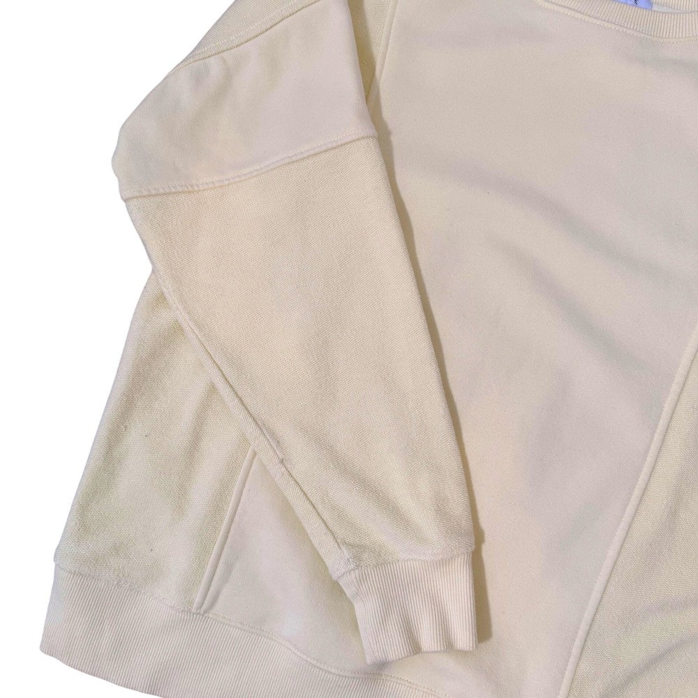 Evereve Cozy Chic Lemon Chiffon French Terry Sweatshirt (XS) Soft Girl Capsule - Picture 4 of 13